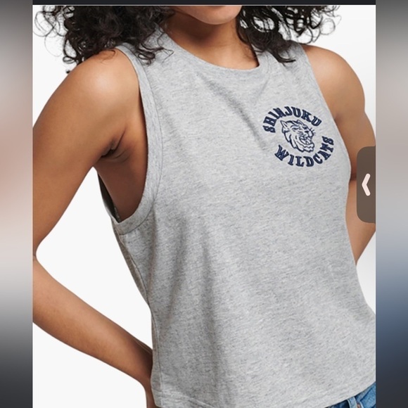 SUPERDRY Gray Women's tank Top SIZE 4. H y2k - Picture 5 of 10